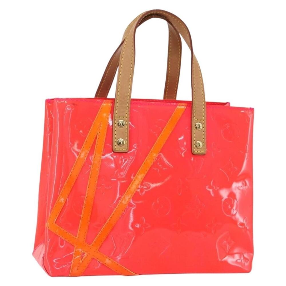Louis Vuitton Monogram Vernis Fluo Reade PM Handbag Red